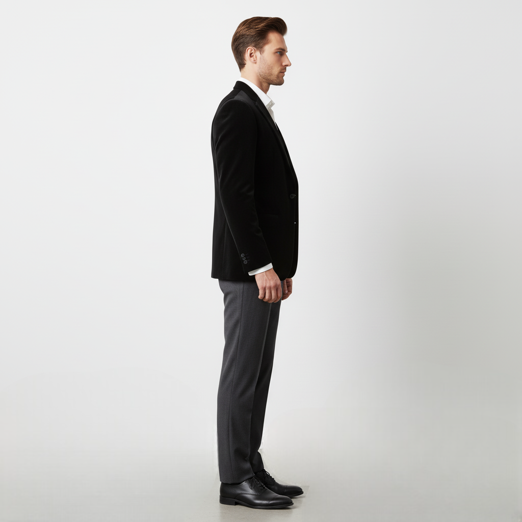 Hugo aksamitna dopasowana marynarka retro