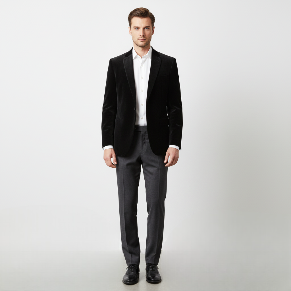 Hugo aksamitna dopasowana marynarka retro